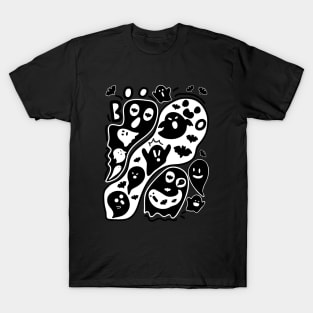 Halloween boo ghost doodle T-Shirt